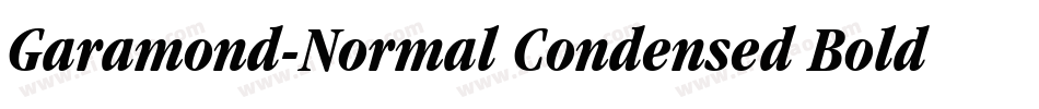 Garamond-Normal Condensed Bold Italic字体转换